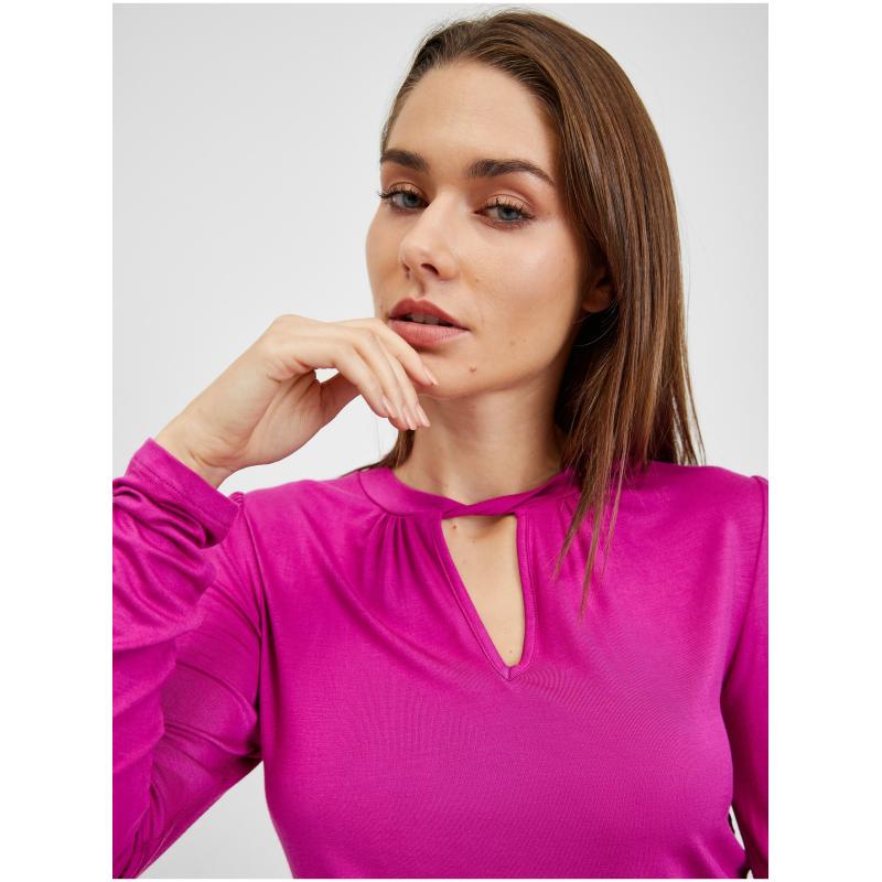 Tmavě růžové dámské tričko