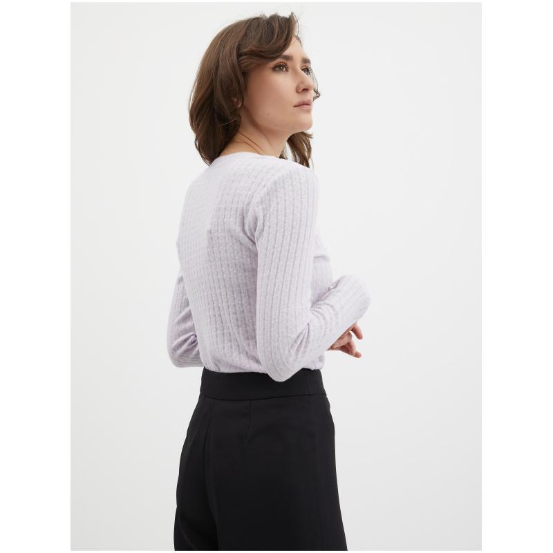 Világos lila női könnyű pulóver