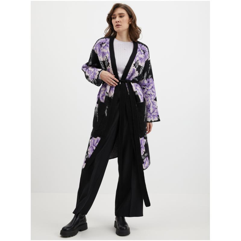 Világos lila női könnyű pulóver