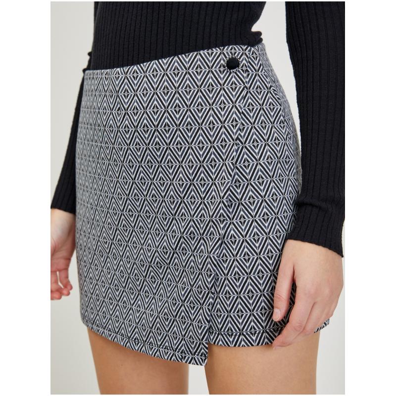 Fekete női mintás szoknya/nadrág