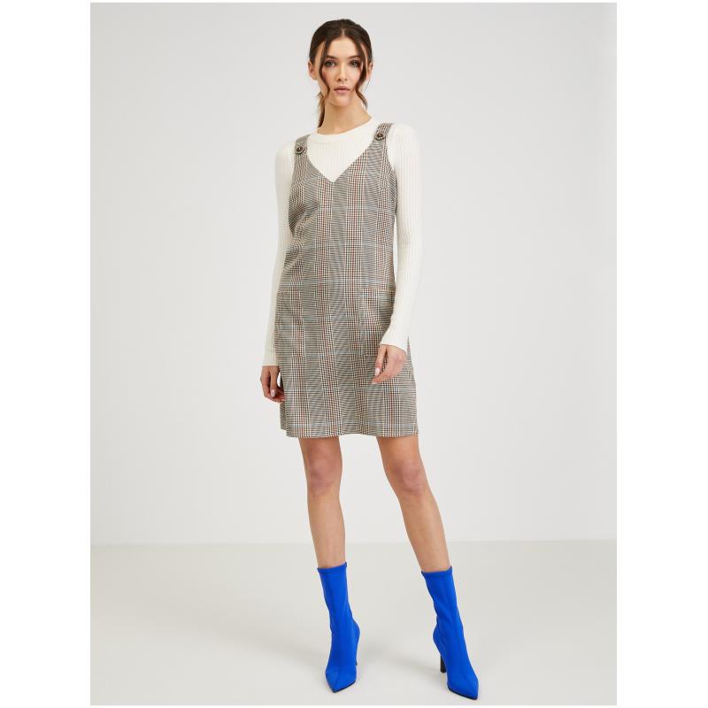 Barna női kockás ruha