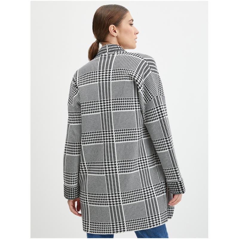 Černý dámský vzorovaný kardigan