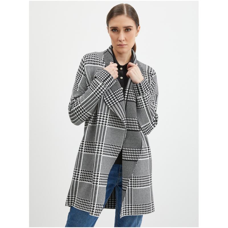 Černý dámský vzorovaný kardigan