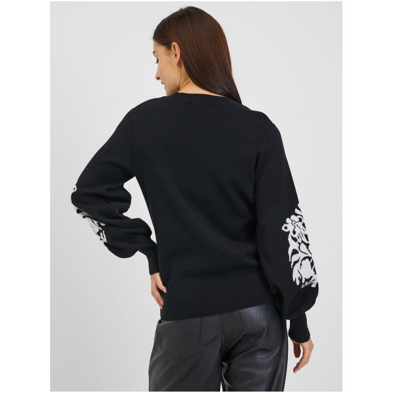 Bílo-černý dámský svetr