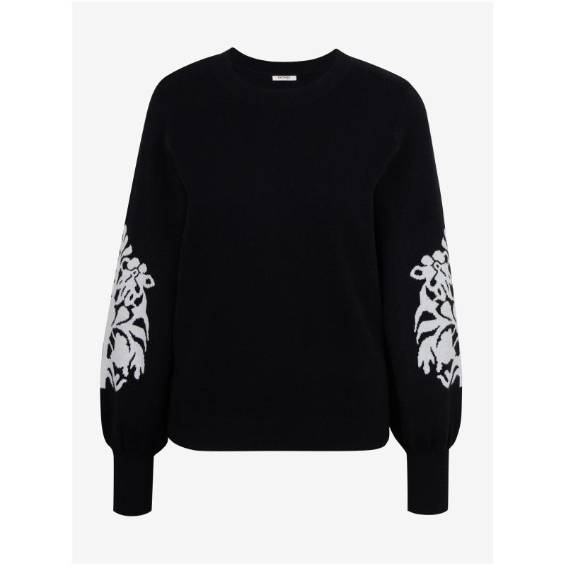 Bílo-černý dámský svetr