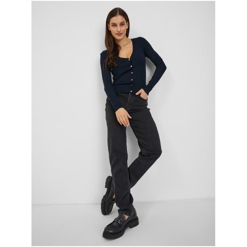 Tmavě modrý dámský kardigan