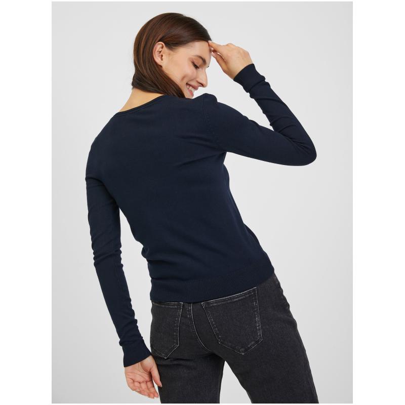 Tmavě modrý dámský kardigan