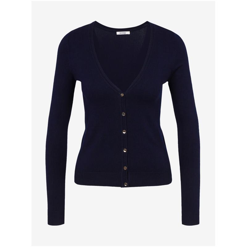 Tmavě modrý dámský kardigan