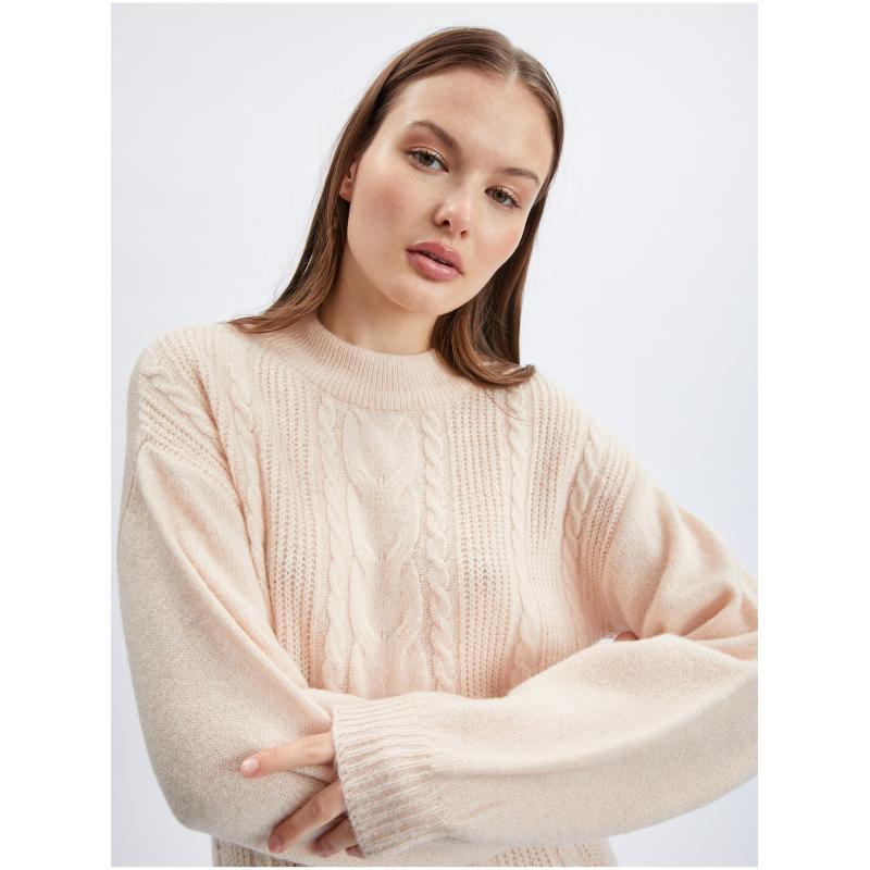 Bézs női pulóverruha