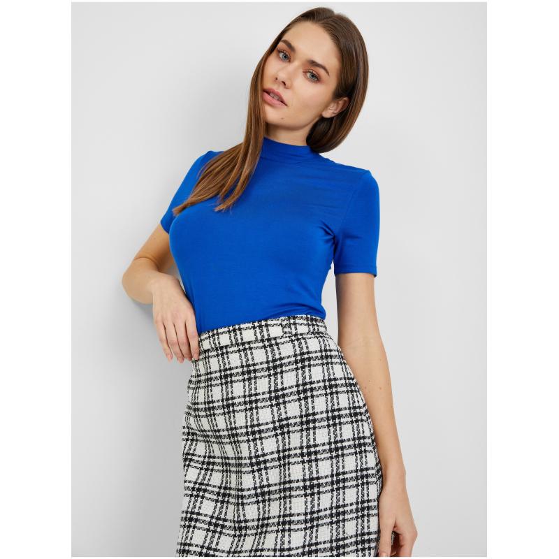 Černo-bílá dámská kostkovaná sukně