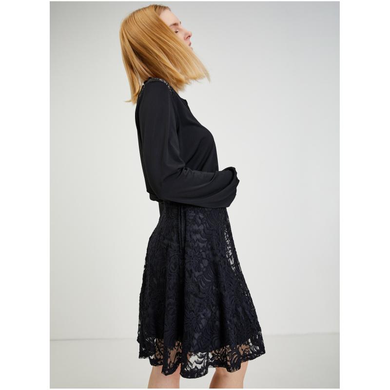 Černá dámská krajková sukně