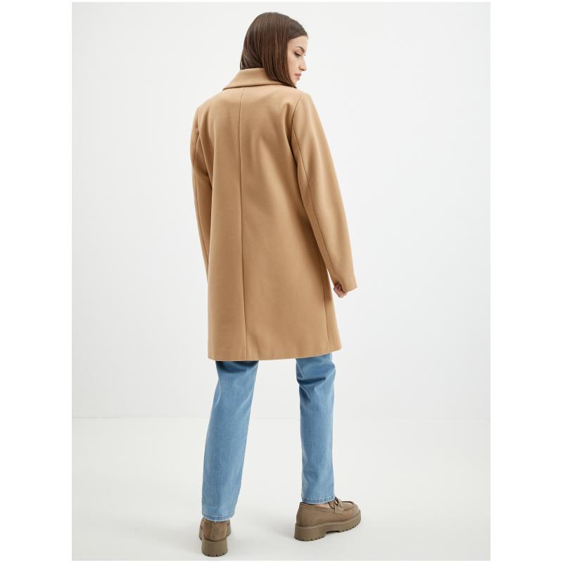 Světle hnědý dámský kabát