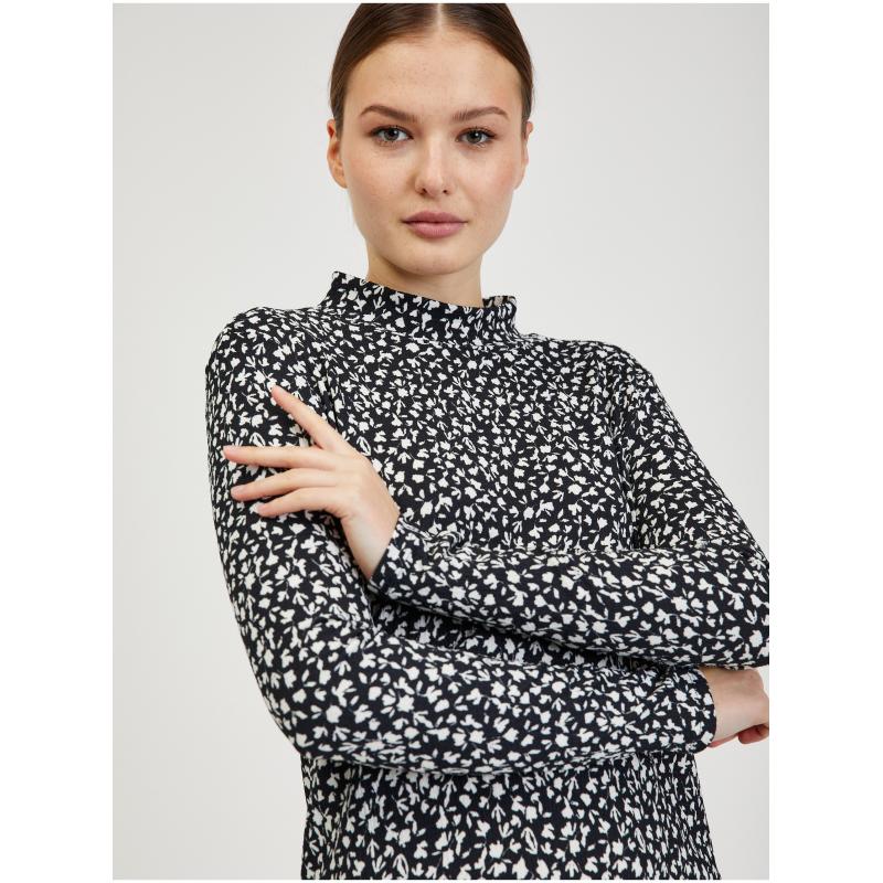 Černé dámské vzorované šaty