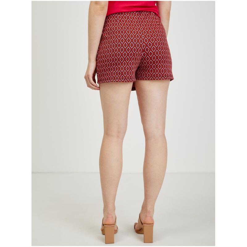 Červená dámská vzorovaná sukně/kraťasy