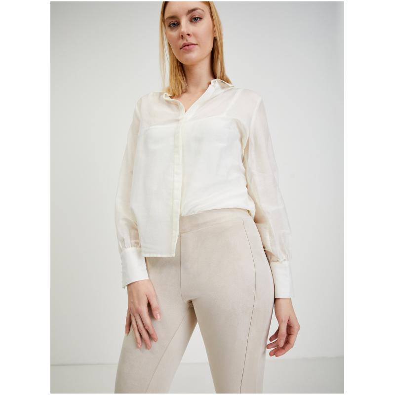 Béžové dámské kalhoty