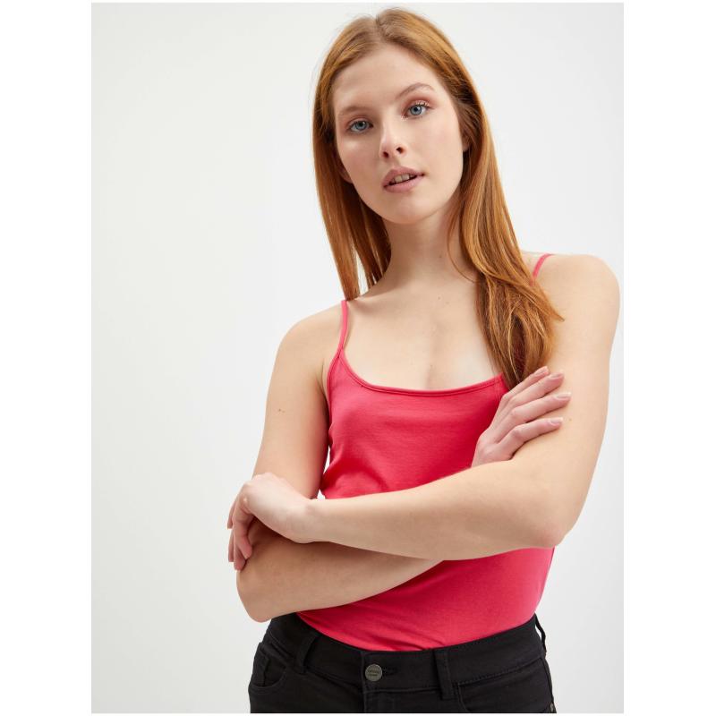 Tmavoružové dámske základné tielko