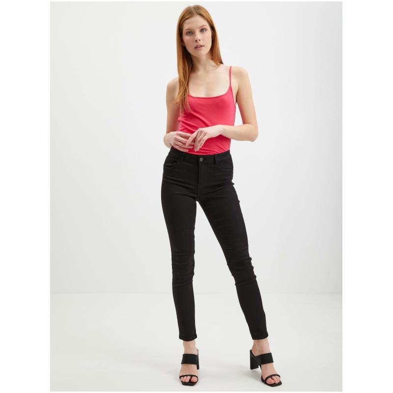 Tmavoružové dámske základné tielko