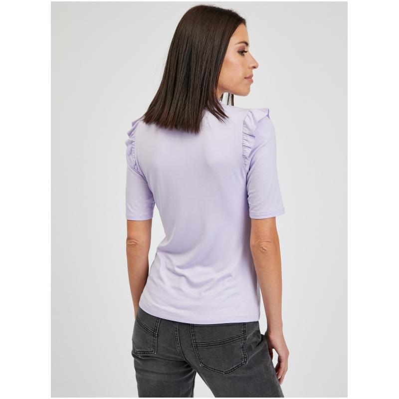 Világoslila női póló csipkével ORSAY XL XL