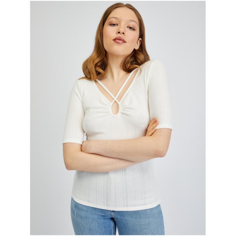 Bílé dámské tričko