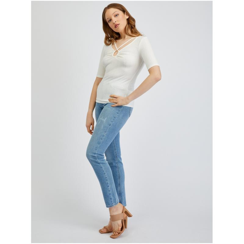 Bílé dámské tričko