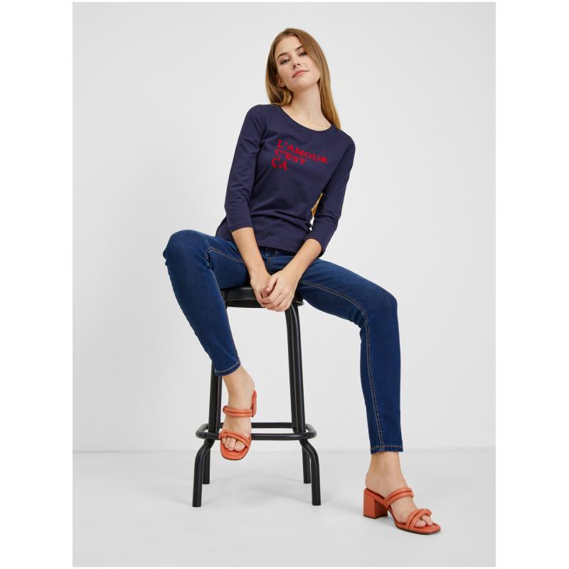 Tmavě modré dámské tričko