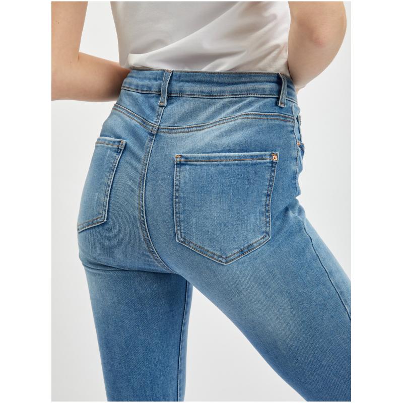 Svetlomodré dámske džínsy skinny fit