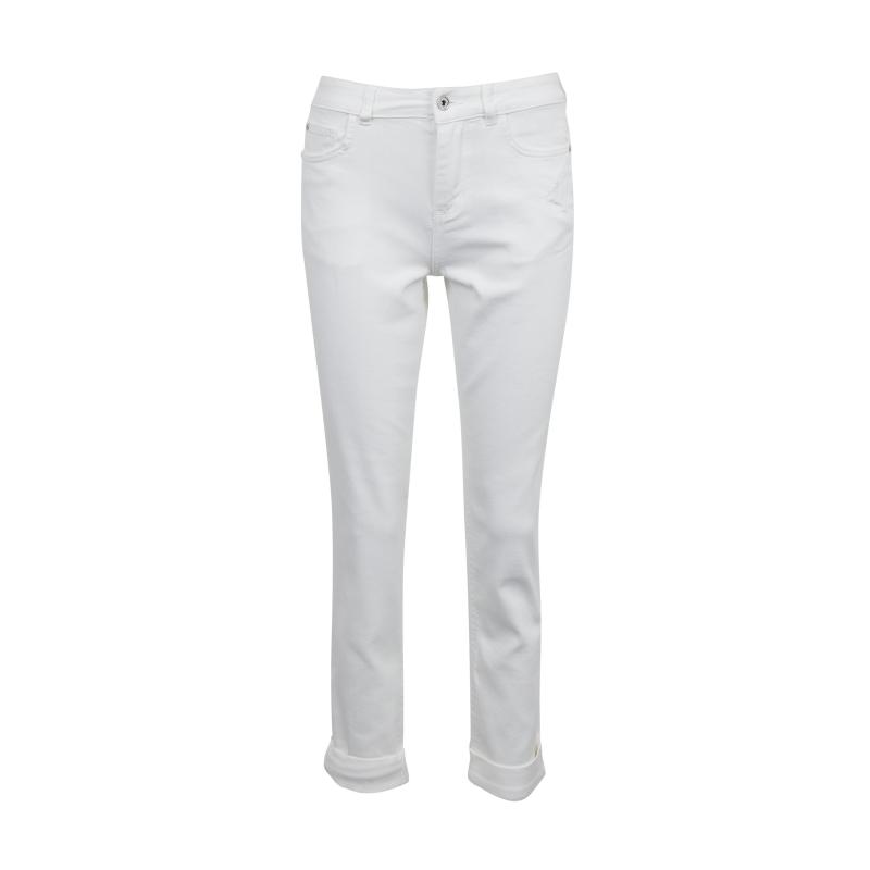 Fehér női kivágott boyfriend farmer