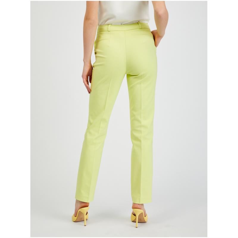 Světle zelené dámské kalhoty