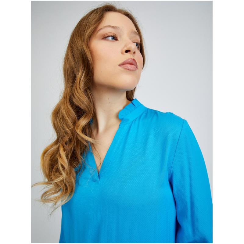 Modré dámske maxi šaty