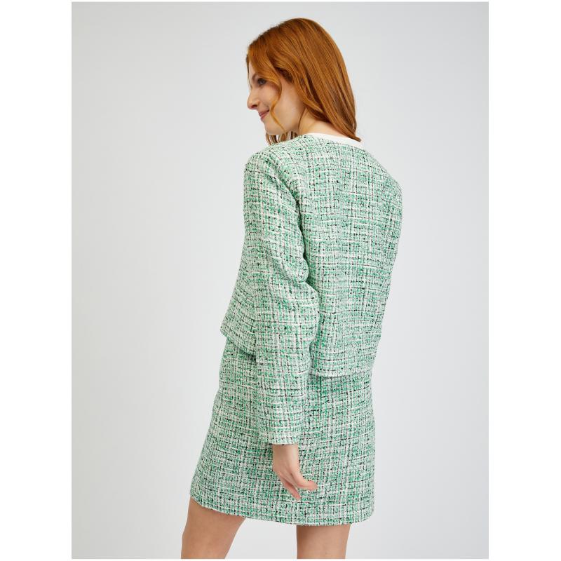 Zelené dámské vzorované sako