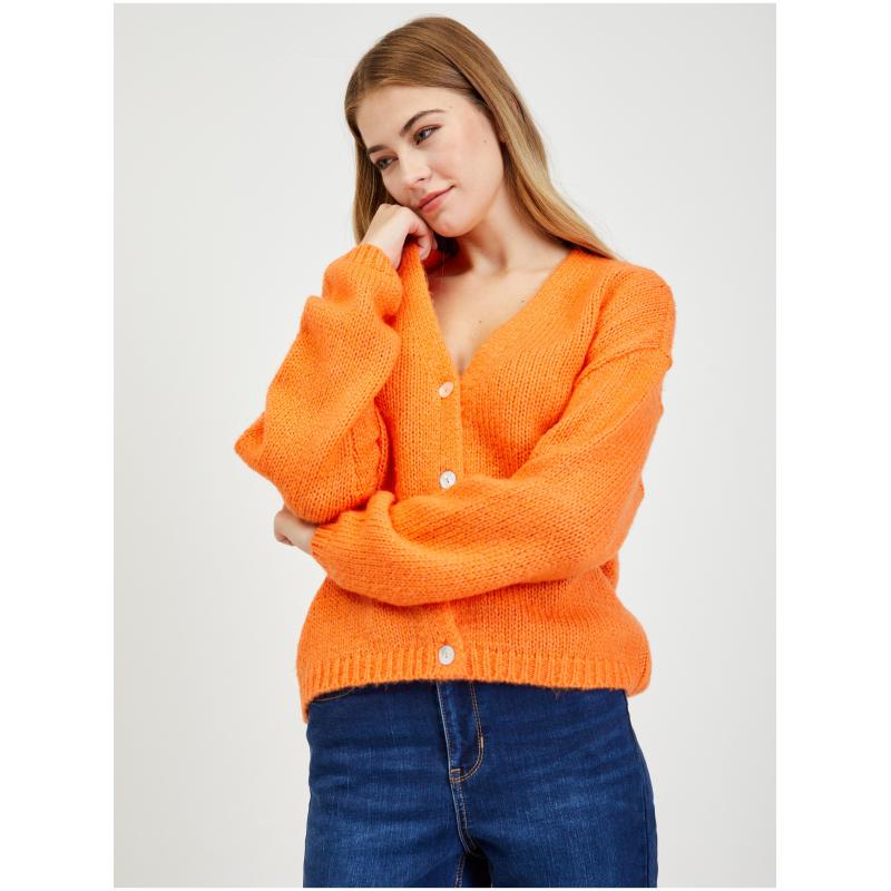 Oranžový dámsky sveter