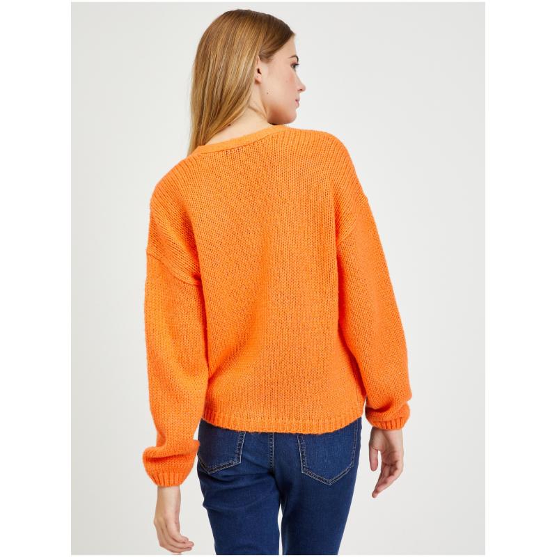 Narancssárga női kardigán