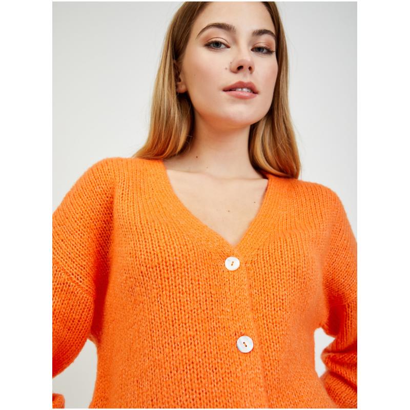 Narancssárga női kardigán