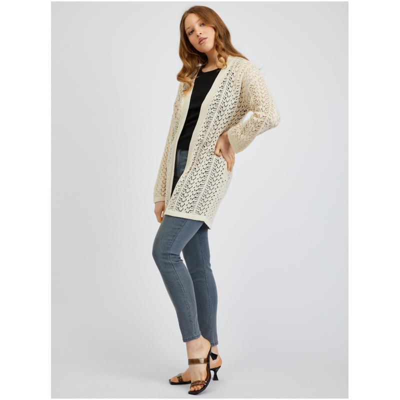 Bílý dámský kardigan
