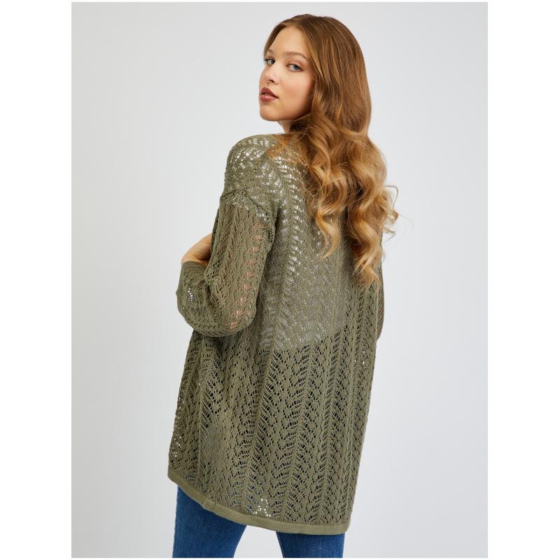 Khaki dámský kardigan