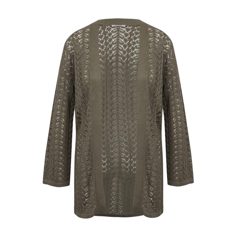 Khaki dámský kardigan