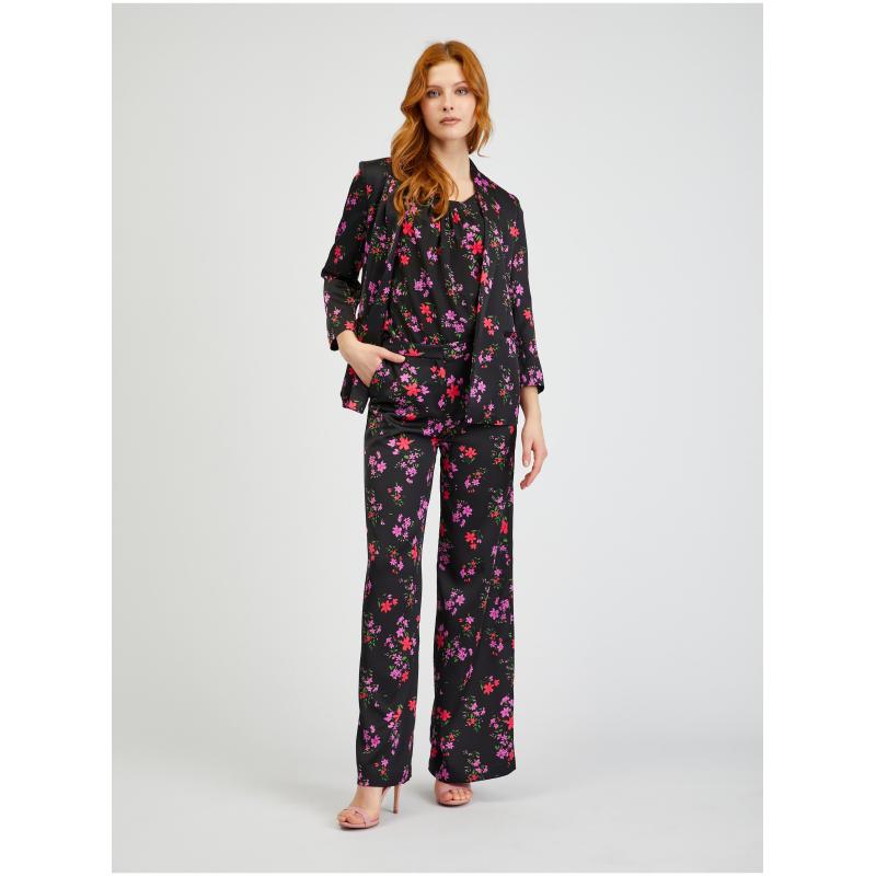 Čierna dámska kvetovaná blúzka ORSAY 36