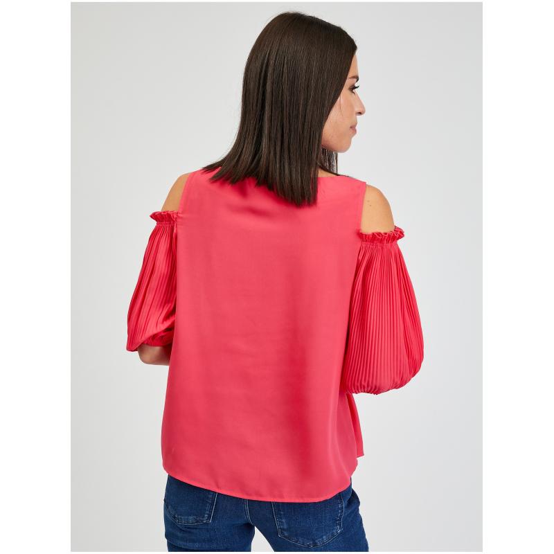 Tmavoružová dámska blúzka