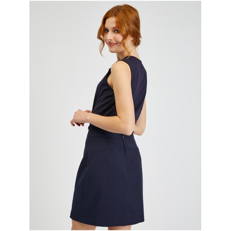 Tmavomodrá dámska sukňa