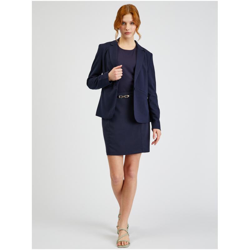 Tmavomodrá dámska sukňa