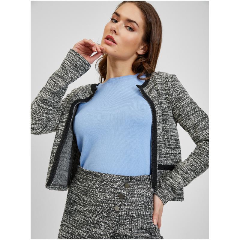 Biela a čierna dámska džínsová sukňa