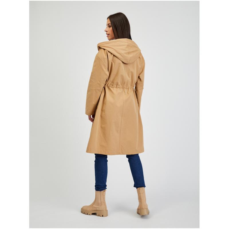 Világosbarna női parka