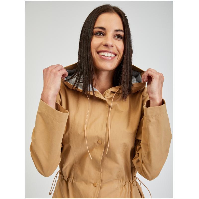 Világosbarna női parka