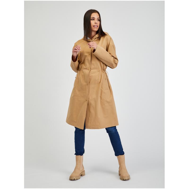 Világosbarna női parka