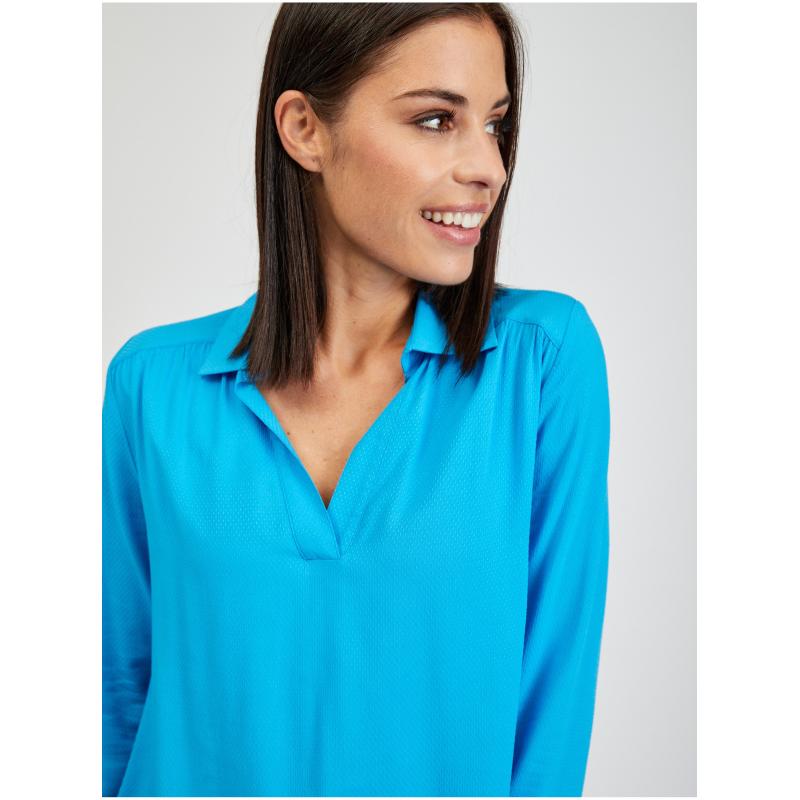 Modrá dámská halenka