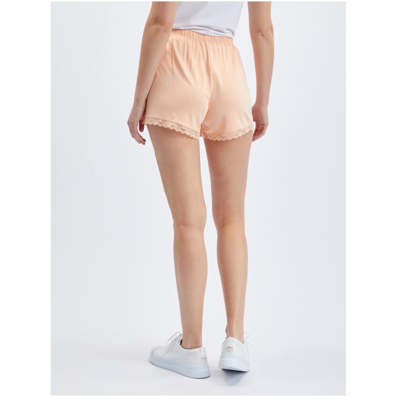 Sárgabarack női csipkés rövidnadrág