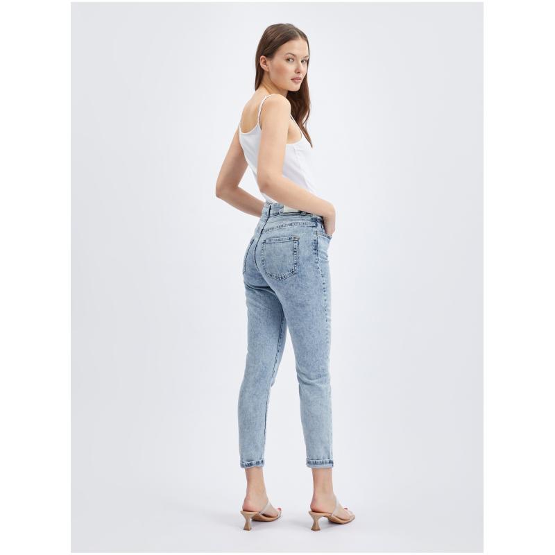 Svetlomodré dámske džínsy slim fit