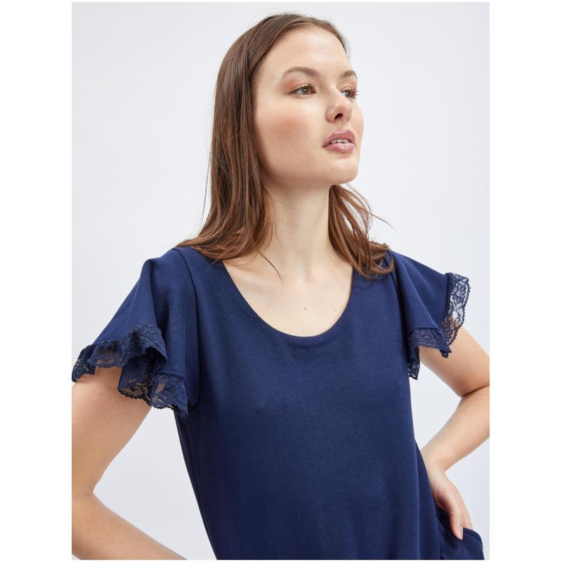 Sötétkék női pulóver