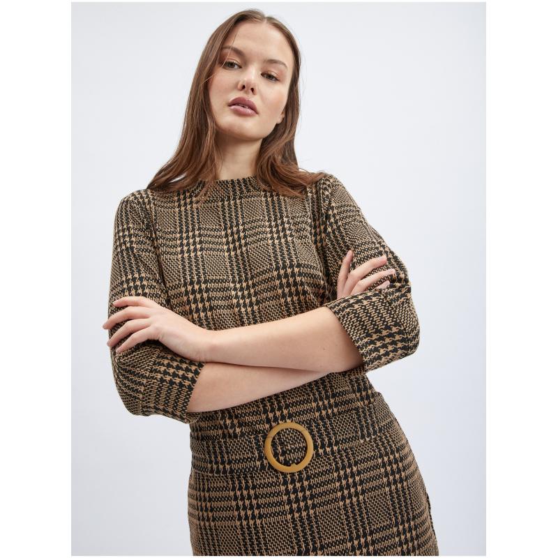 Barna női mintás ruha