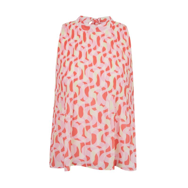 Růžová dámská vzorovaná halenka